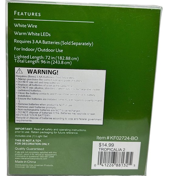 STRING LIGHTS SLICED LIME FRUIT WARM WHITE LED 10-LIGHT SET - Picture 7 of 10